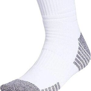 NEW ADIDAS MENS/ WOMEN TEAM SOCK CREW SOCKS MEDIUM WHITE/ BLACK